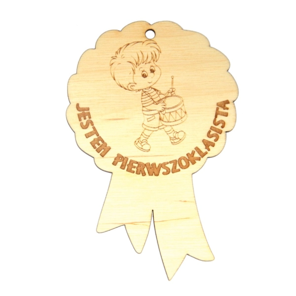 Drewniany medal zawieszka "Chłopiec"