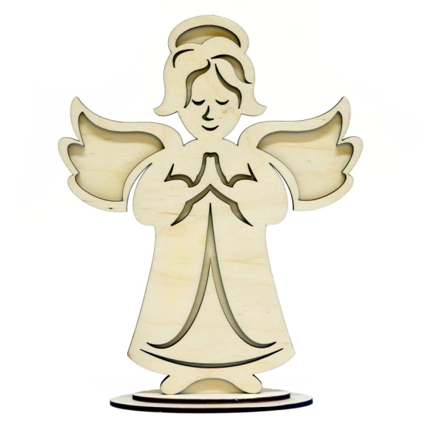 drewniany anioł na podatwce