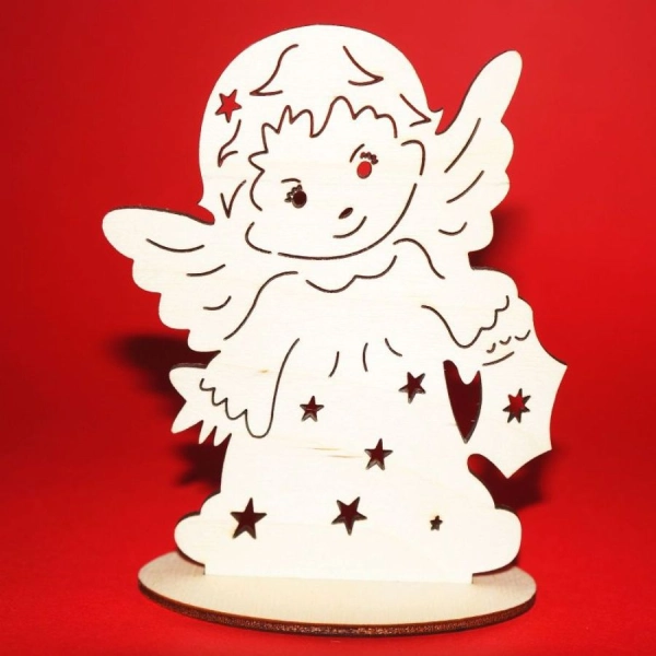 anioł do decoupage, anioły do zdobienia, drewniane anioły, aniołki drewniane,