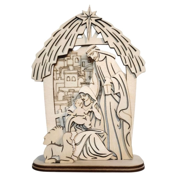 Szopka 3D ze sklejki