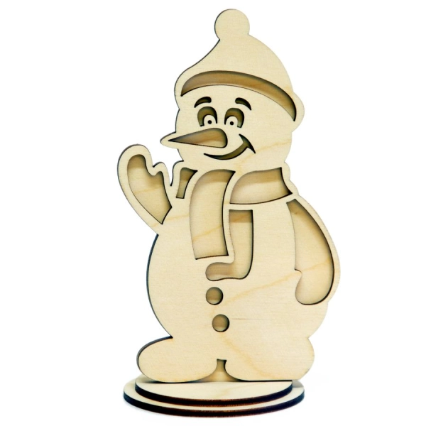 Drewniany bałwan ażrowy do decoupage