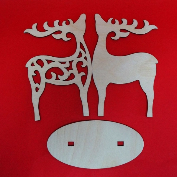 renifer ozdoba decoupage