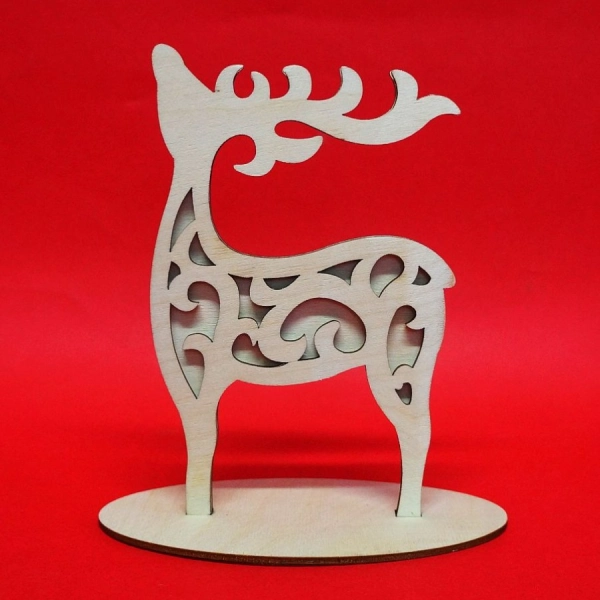 renifer ozdoba decoupage