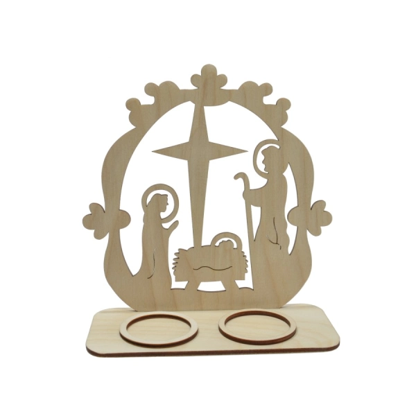 Bożonarodzeniowy świecznik "Szopka nr 3"