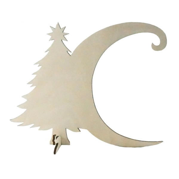 stojak na choinkę z drewna na Boże Narodzenie