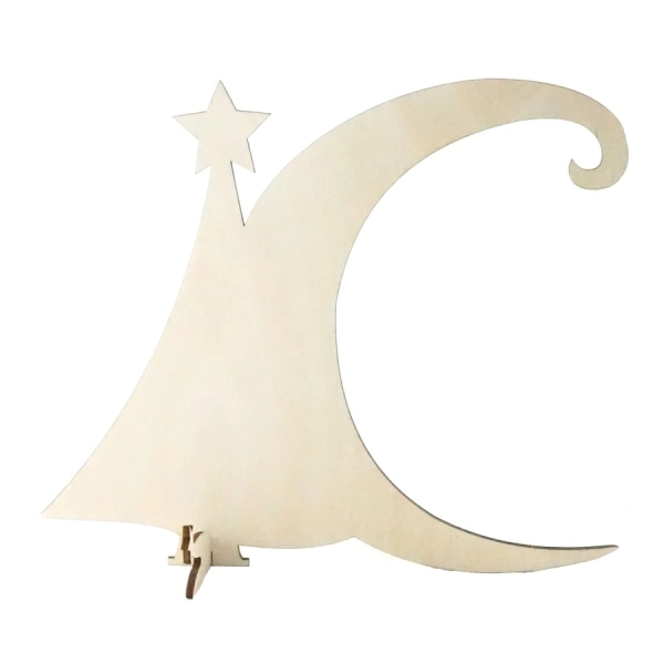 stojak na choinkę z drewna na Boże Narodzenie