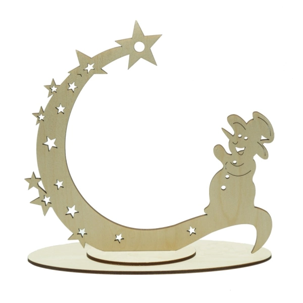 drewniany stojak na bombkę decoupage Boże Narodzenie