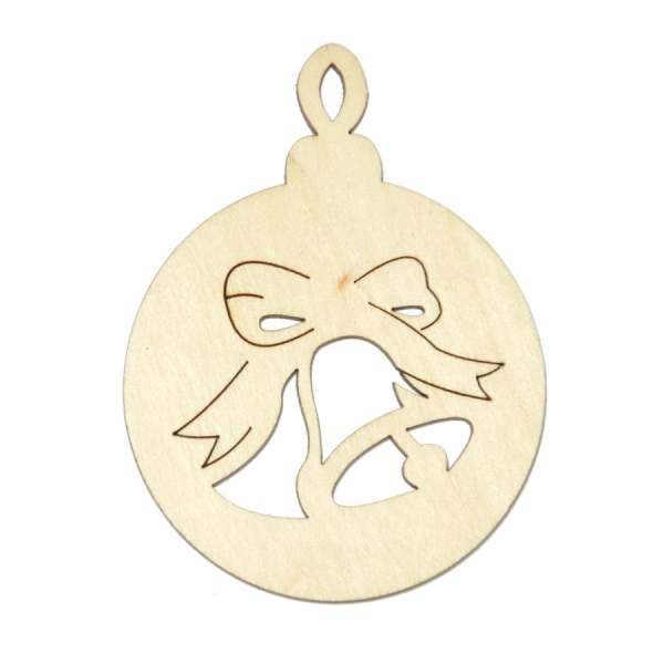 boże narodzenie zawieszka bombka ażur decoupage sklejka ozdoby  drewniane