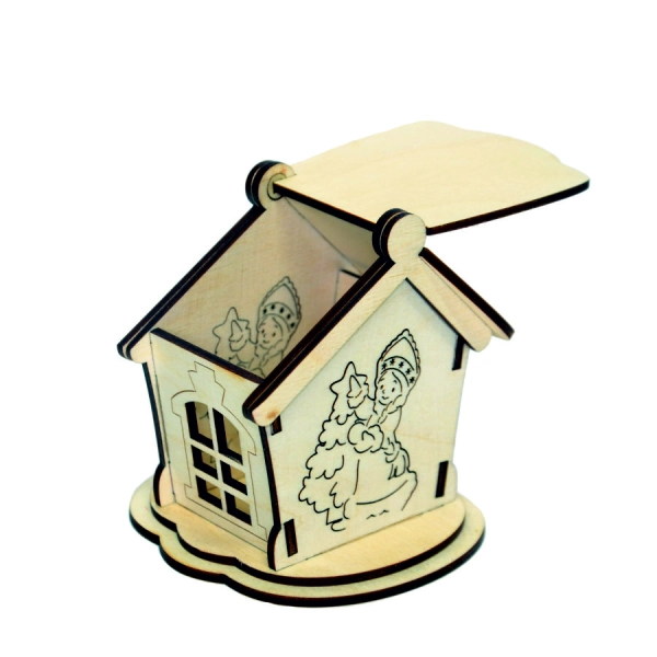 drewniany lampion na roraty świeczka led