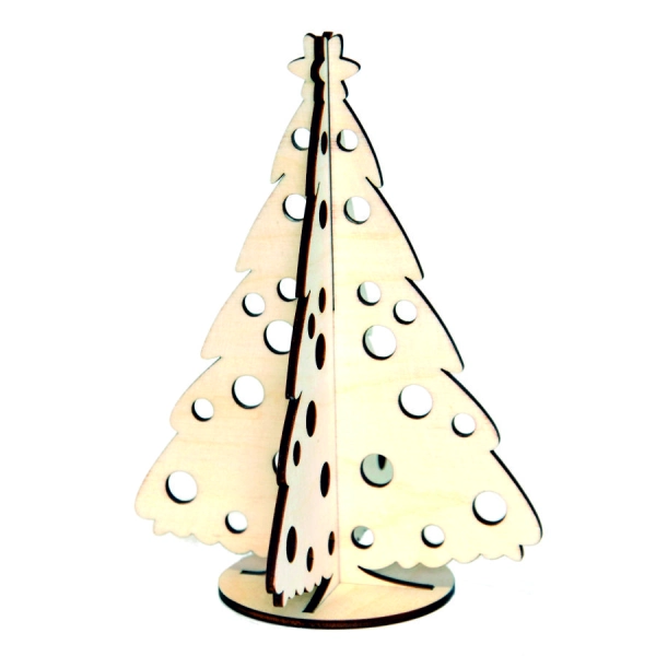 choinka ze sklejki, ozdoba na boże narodzenie, decoupage