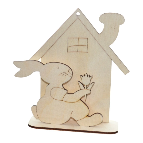 Drewniany wielkanocny domek N4 do decoupage