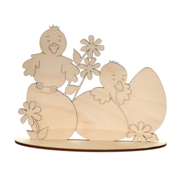 Drewniana wielkanocna ozdoba duża N6 do decoupage