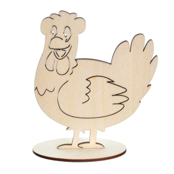 Drewniana wielkanocna ozdoba mała N1 do decoupage