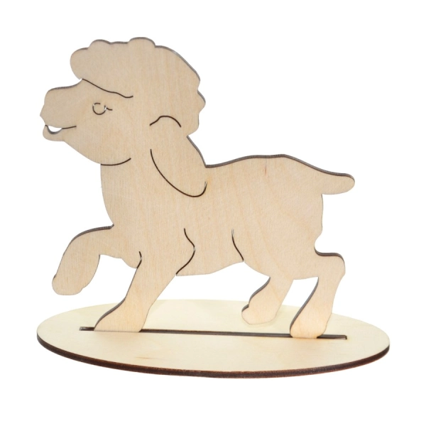 Drewniana wielkanocna ozdoba mała N2 do decoupage