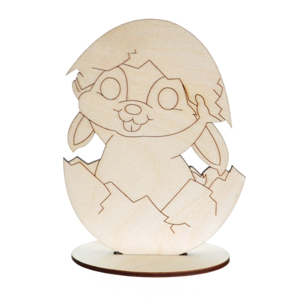 Drewniana wielkanocna ozdoba mała N4 do decoupage