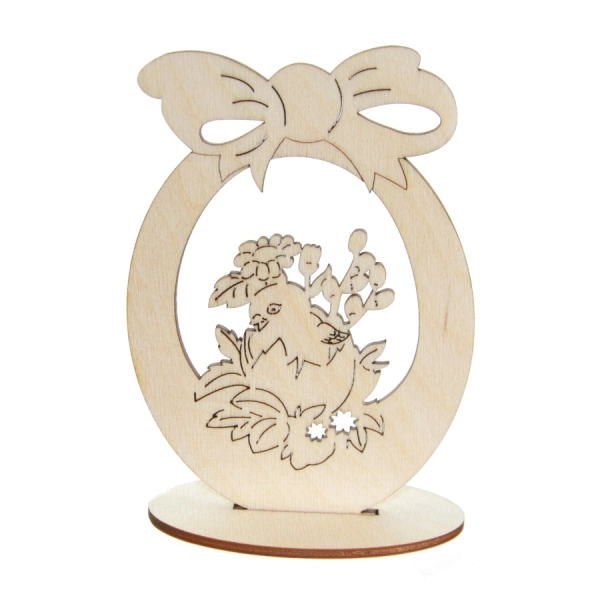 Drewniana wielkanocna ozdoba mała N7 do decoupage