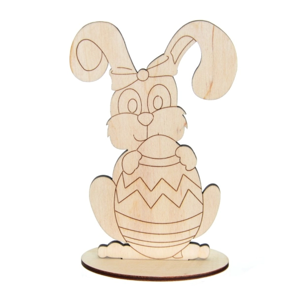 Drewniana wielkanocna ozdoba mała N9 do decoupage