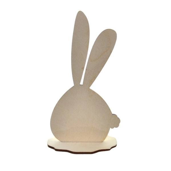 Drewniane wielkanocne zwierzątko na podstawce N1