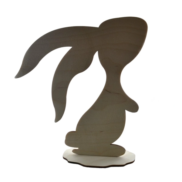 Drewniane wielkanocne zwierzątko na podstawce N10