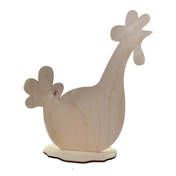 Drewniane wielkanocne zwierzątko na podstawce N11