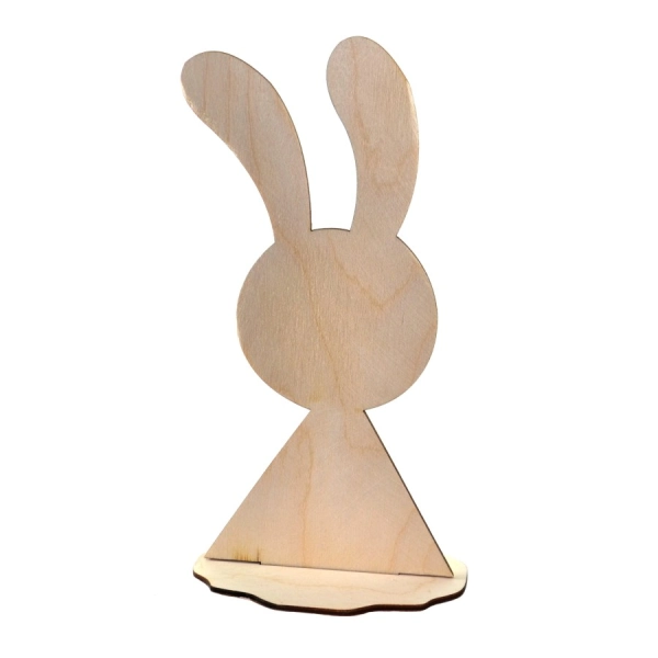 Drewniane wielkanocne zwierzątko na podstawce N12