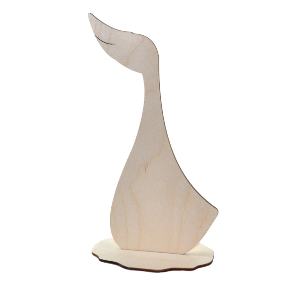 Drewniane wielkanocne zwierzątko na podstawce N13