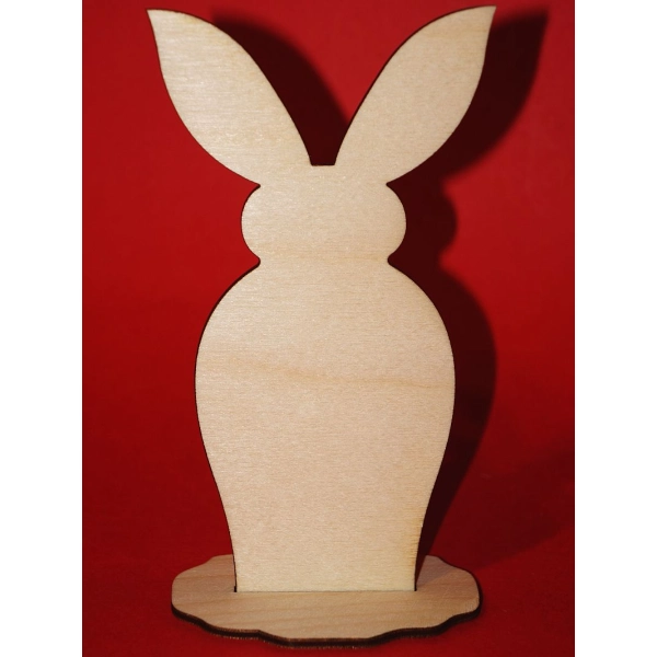 Drewniane wielkanocne zwierzątko na podstawce N2