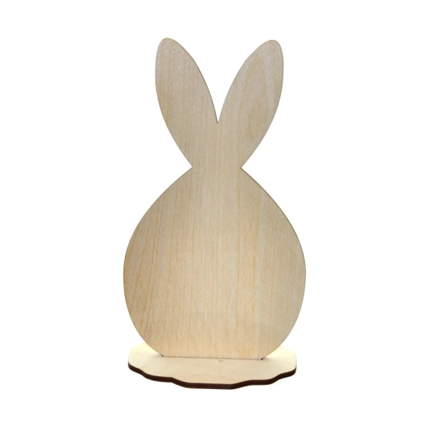 Drewniane wielkanocne zwierzątko na podstawce N6