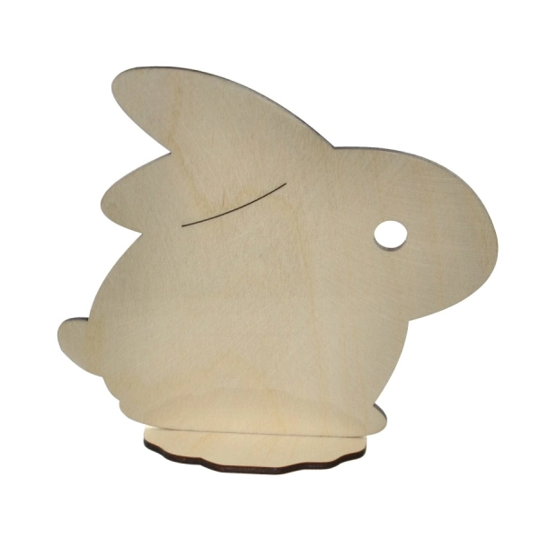 Drewniane wielkanocne zwierzątko na podstawce N8