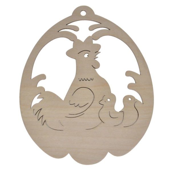 Drewniana wielkanocna zawieszka duża do decoupage N10
