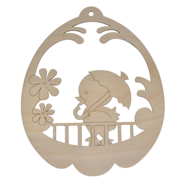 Drewniana wielkanocna zawieszka duża do decoupage N6
