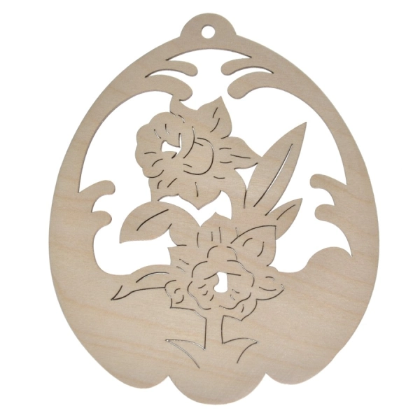 Drewniana wielkanocna zawieszka duża do decoupage N9