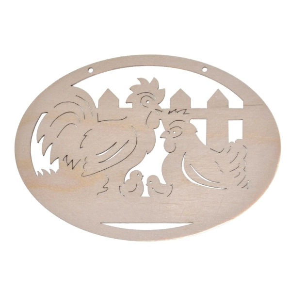 Drewniana wielkanocna mała zawieszka N13