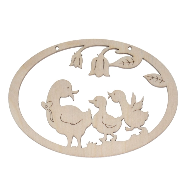 Drewniana wielkanocna mała zawieszka N14