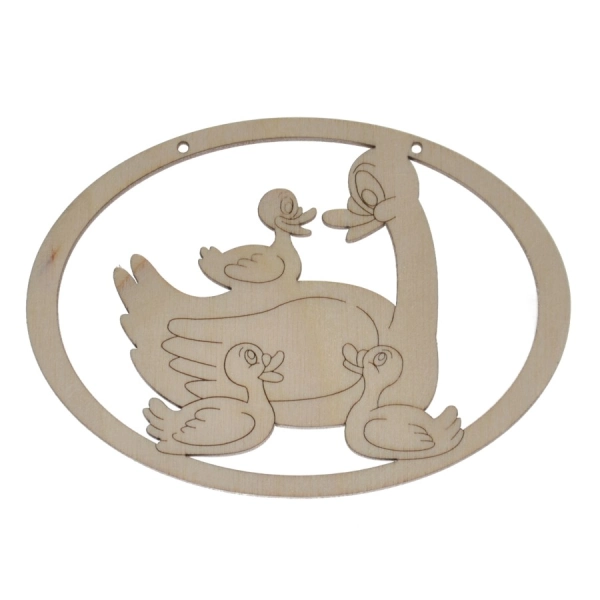 Drewniana wielkanocna mała zawieszka N12