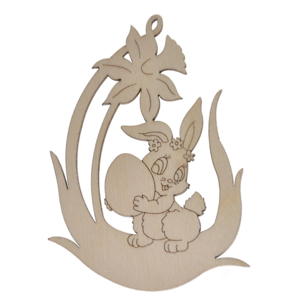 Drewniana wielkanocna mała zawieszka N9