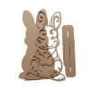 Drewniany wielkanocny zając ażurowy N5