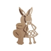Drewniana wielkanocna Pani zając N2