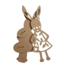 Drewniana wielkanocna Pani zając N3
