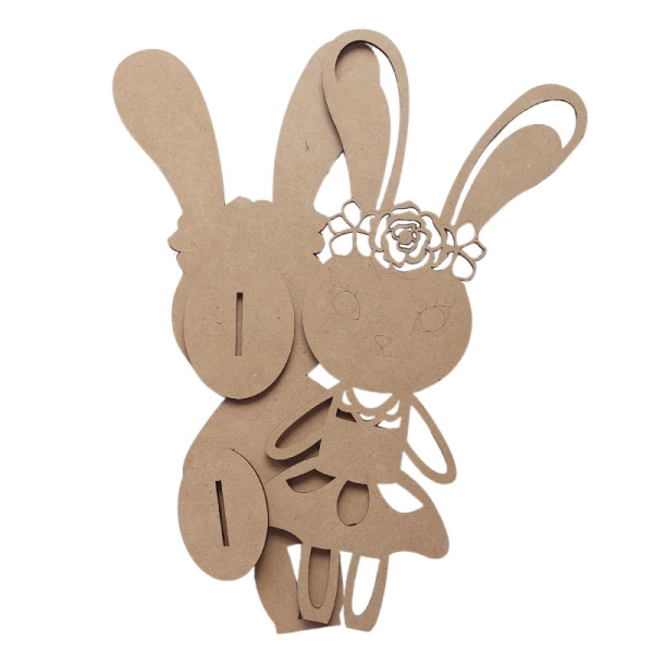 Drewniana wielkanocna Pani zając