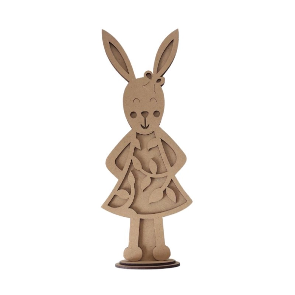 Drewniana wielkanocna Pani zając N3