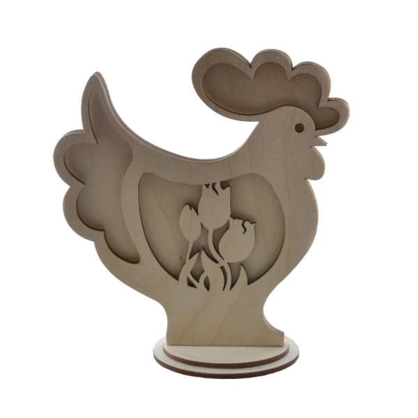 Drewniana wielkanocna ozdoba rustykalna N4