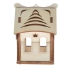 Drewniany domek na świeczkę LED N8