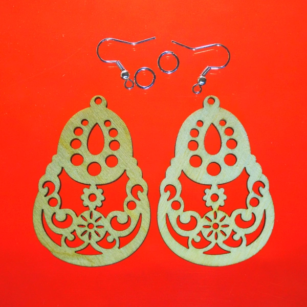 kolczyki drewniane sklep internetowy decoupage bazarek-deco