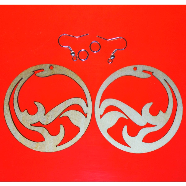 kolczyki drewniane sklep internetowy decoupage bazarek-deco