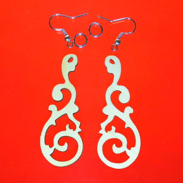 kolczyki drewniane sklep internetowy decoupage bazarek-deco