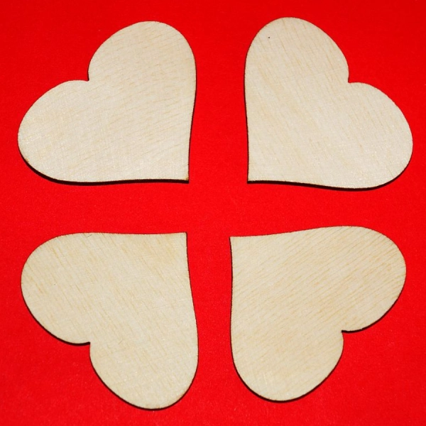 Drewniany Komplet serc "4 w 1"