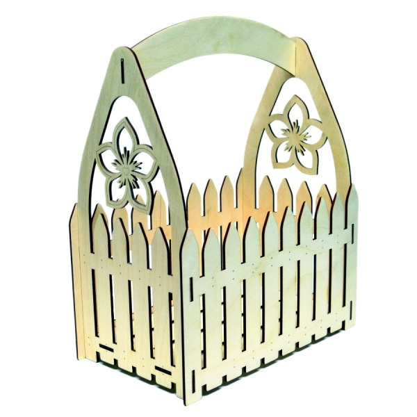 drewniany koszyk, drewniana skrzynia dekoracyjna, baza pod stroik wielkanocny