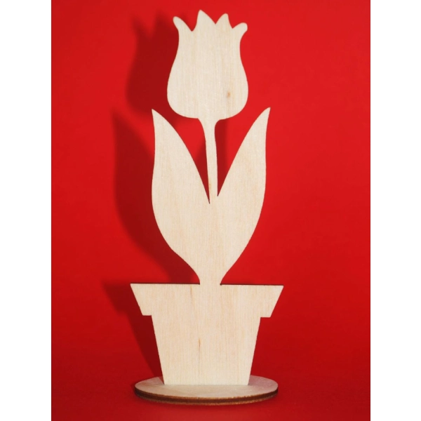 Drewniany Kwiatek w doniczce N10