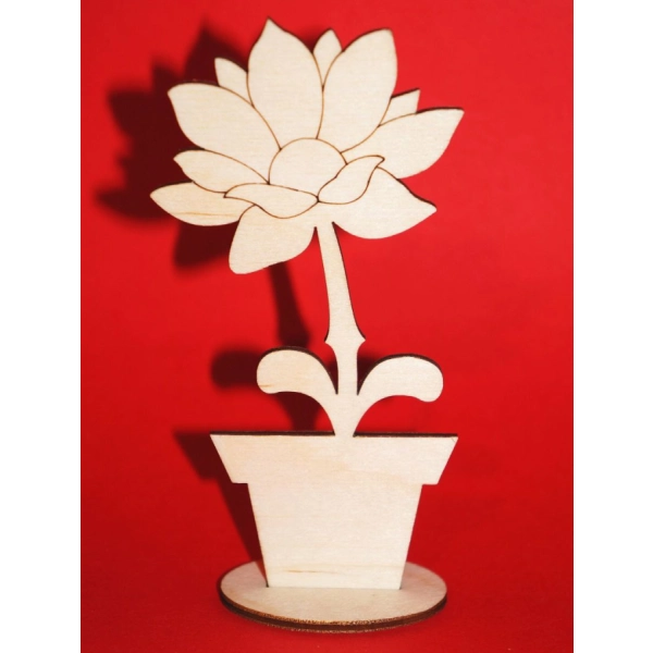 Drewniany Kwiatek w doniczce N11
